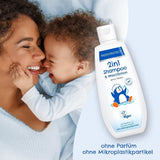 PAEDIPROTECT Champú y loción de lavado 2 en 1 para bebés y niños 200 ml, limpieza delicada y cabello sin perfume ni microplásticos, el gel de ducha hidrata la piel seca y sensible, también para adultos Niños - Baño y Cuidado de la piel Naty Shop