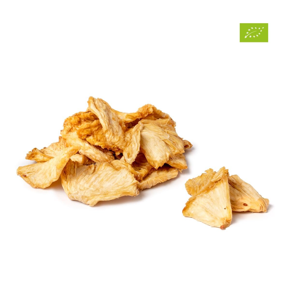 PAKKA Piña orgánica y de comercio justo en trozos 1kg, Piña deshidratada orgánica y de comercio justo, sin azúcar, sin azufre, producida y rellenada directamente por el productor en Colombia, vegana 1000g Productos deshidratados Naty Shop