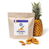 PAKKA Piña orgánica y de comercio justo en trozos 1kg, Piña seca orgánica y de comercio justo, sin azúcar, sin azufre, producida y rellenada directamente por el productor en Colombia, vegana 1000g Productos deshidratados Naty Shop Variante 1: 450 G (1 paquete)