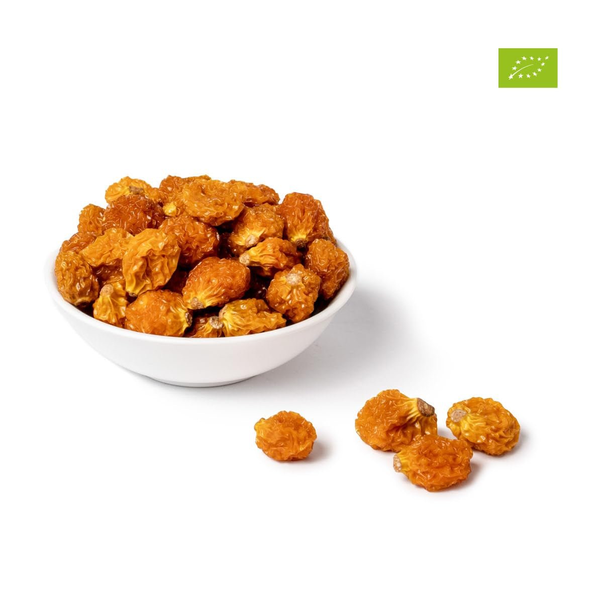 PAKKA Organic Fair Trade Physalis 1kg, espino amarillo orgánico y de comercio justo seco, sin azúcar, sin azufre, producido y embotellado directamente por el productor en Colombia, vegano 1000g (1 paquete) Productos deshidratados Naty Shop