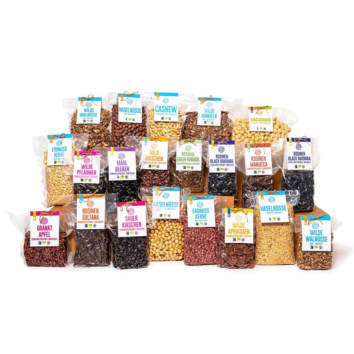 PAKKA - Pasas Manucca Jumbo Orgánicas de Comercio Justo 1kg con 2 - 3 semillas crujientes, uvas manucca secadas al sol, sin aceite, muy pegajosas, sin azufre, de pequeños agricultores en Samarcanda Uzbekistán 1000g Productos deshidratados Naty Shop