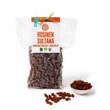 PAKKA - Sultanas orgánicas de comercio justo 1kg, sin semillas, sin piel y secadas al sol Sultana Sultanas de Samarcanda Uzbekistán 1000g Productos deshidratados Naty Shop Variante 1: 1kg (1 paquete)