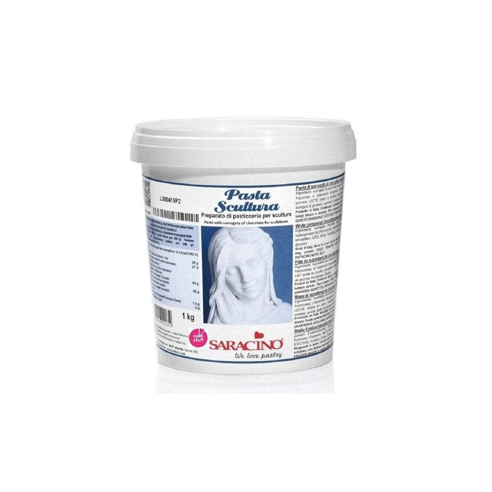 Pasta para esculpir Saracino - sustituto del chocolate para modelar para decoraciones 1 kg Made In Italy Pasta de Azúcar Naty Shop Título predeterminado