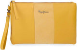 Pepe Jeans Cartera Doble Amarillo Bolso Cartera 27x17x2 cms De Piel Mujer Naty Shop Bolso Amarillo