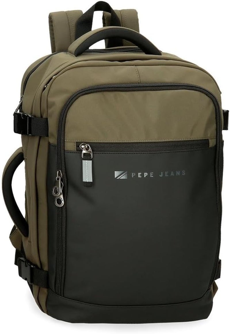 Pepe Jeans Bolso bandolera Jarvis pequeño verde 15x19,5x6 cm poliéster con detalles en piel sintética Equipaje y material de viaje Naty Shop Mochila de cabina verde oscuro