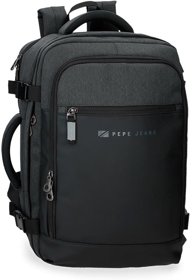 Pepe Jeans Bolso bandolera pequeño Jarvis verde 15x19,5x6 cm poliéster con detalles en piel sintética Equipaje y material de viaje Naty Shop Mochila de cabina negra