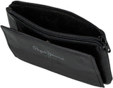Pepe Jeans Joumma Bags Monedero Doble, Negro, 11 x 7 x 1,5 cm, Piel, Negro, Talla única, Cartera Cartera Hombre Naty Shop