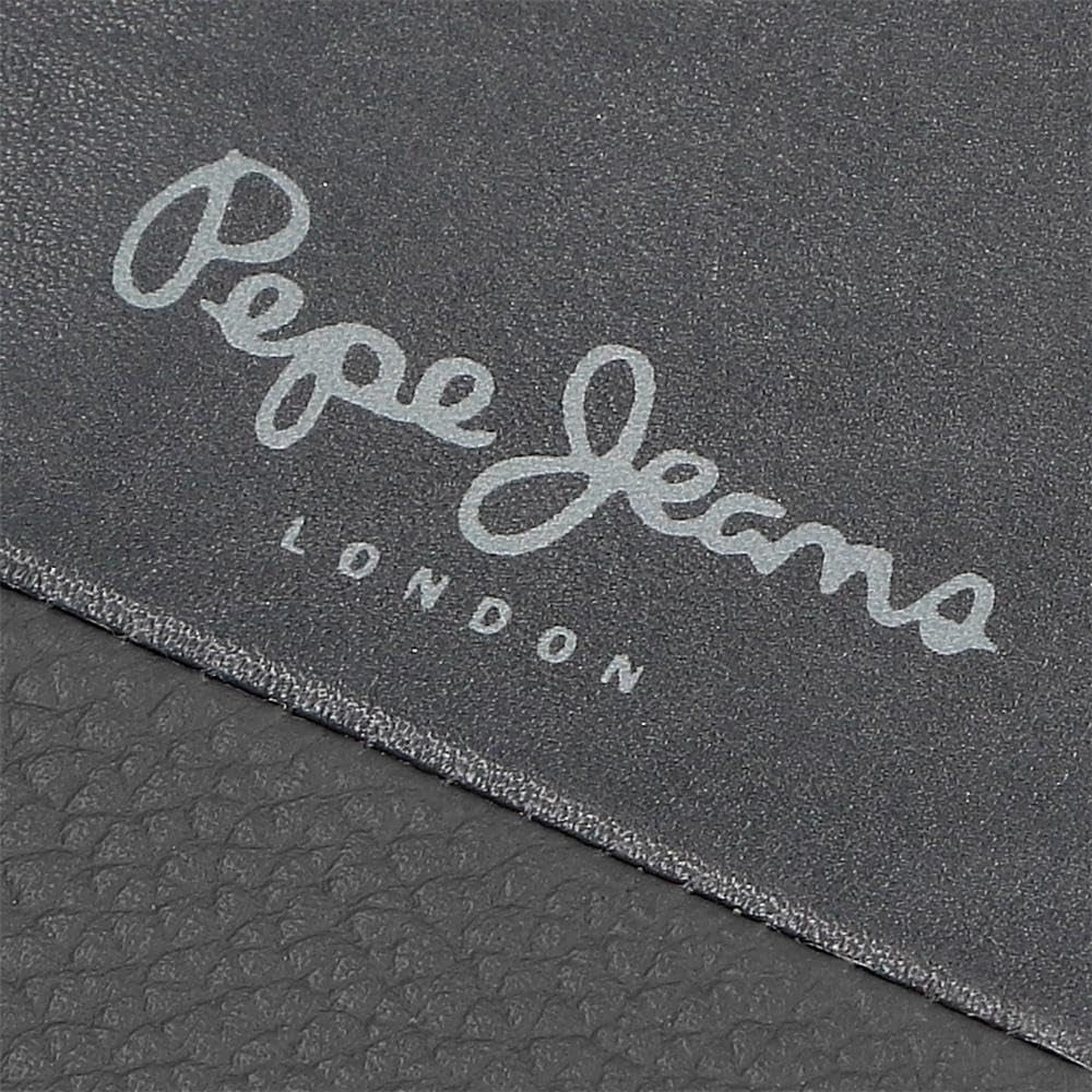 Pepe Jeans Joumma Bags Monedero Doble, Negro, 11 x 7 x 1,5 cm, Piel, Negro, Talla única, Cartera Cartera Hombre Naty Shop