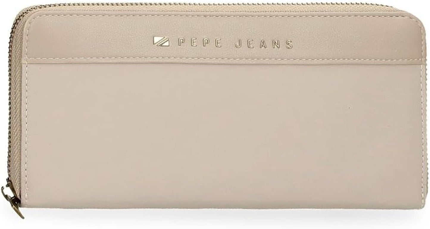 Pepe jeans Joumma Bags Morgan Mochila Casual Bolsos De Viaje Beige Negro Piel Sintética Para Mujer Beige Talla Única Monedero Cartera Mujer Naty Shop Default Title