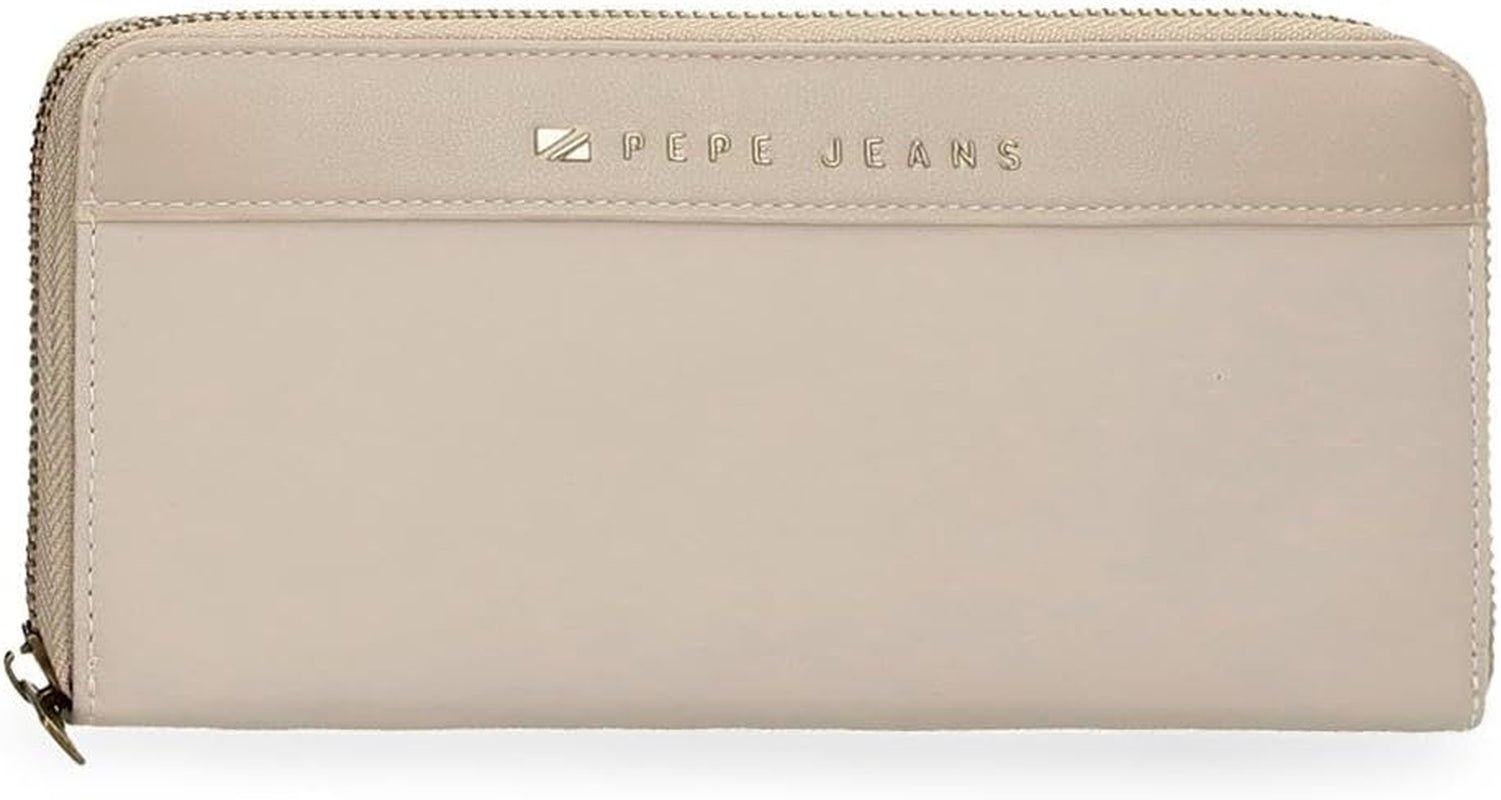 Pepe jeans Joumma Bags Morgan Mochila Casual Bolsos De Viaje Beige Negro Piel Sintética Para Mujer Beige Talla Única Monedero Cartera Mujer Naty Shop Default Title