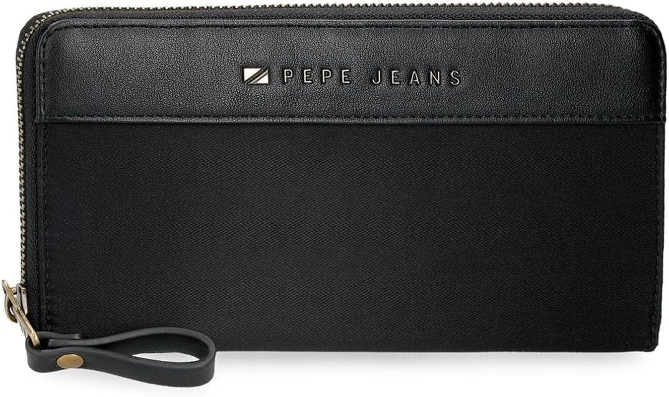 Pepe jeans Joumma Bags Morgan Mochila Casual Bolsos De Viaje Beige Negro Piel Sintética Para Mujer Negro Talla Única Monedero Cartera Mujer Naty Shop Default Title