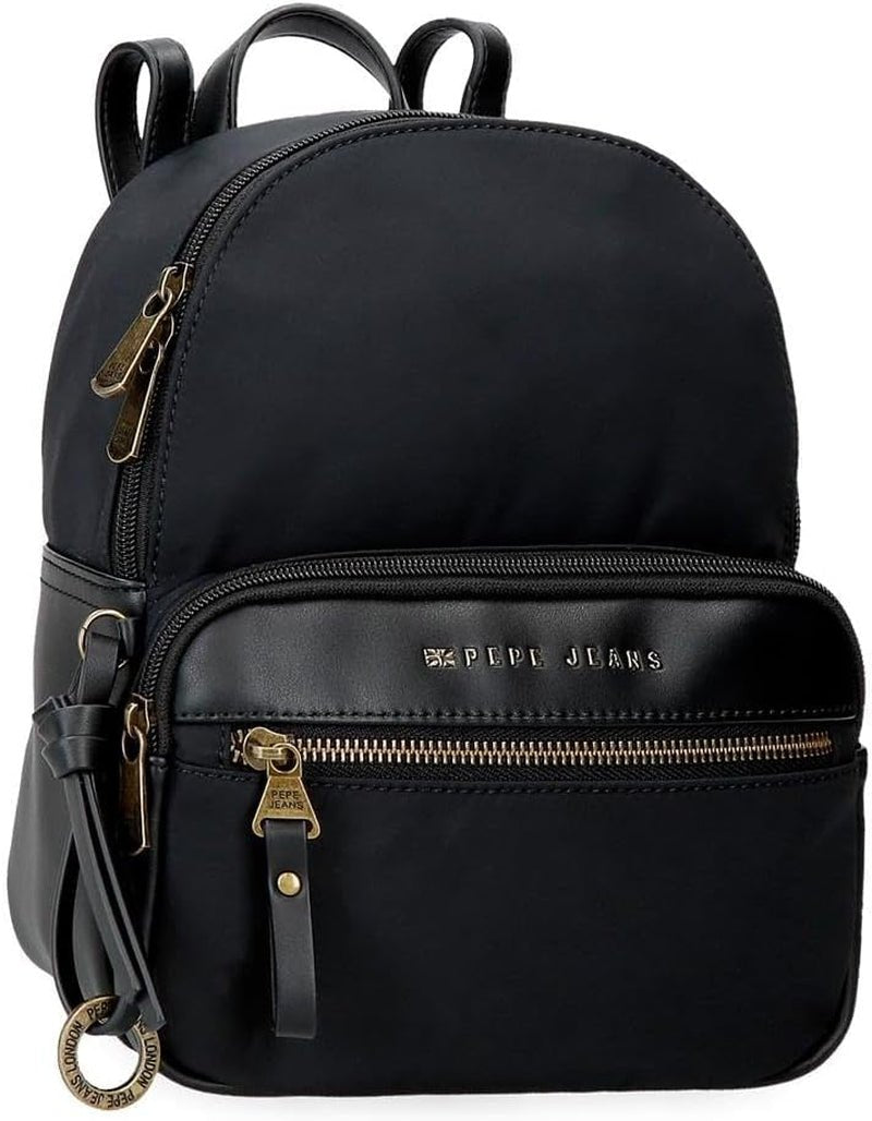 Pepe Jeans Morgan Mochilas Casual Bolsos De Viaje Piel Sintética Beige Negro Para Mujer De Joumma Bolsos Equipaje Y Viajes Naty Shop Mochila Negra 25