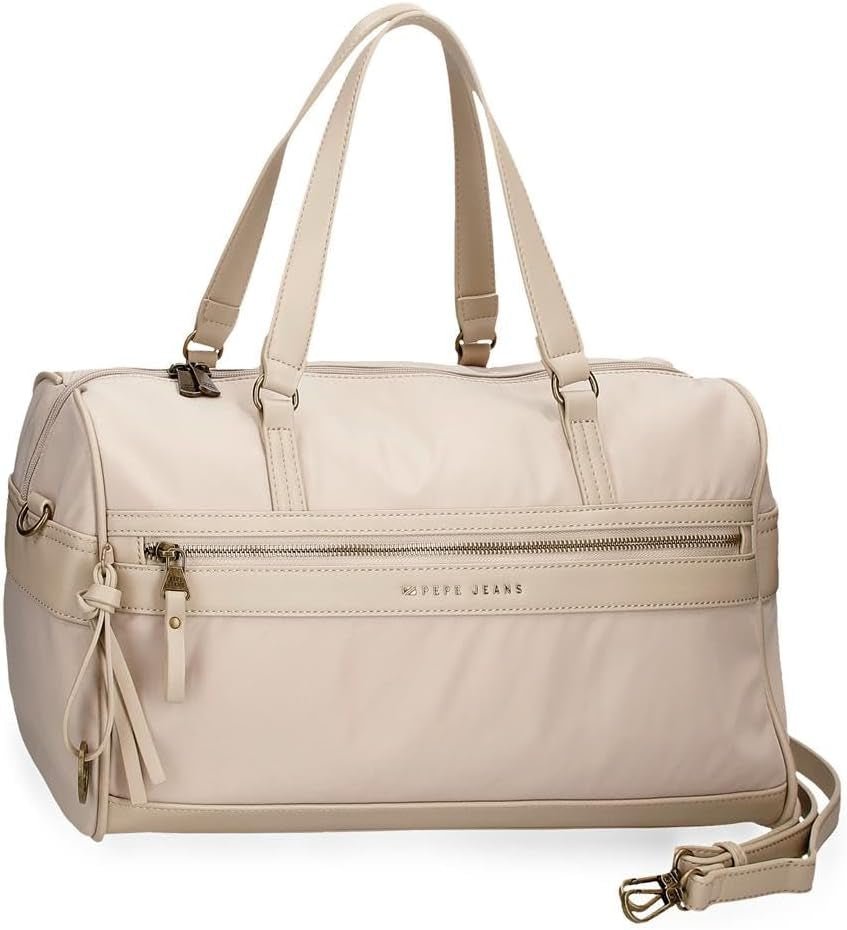 Pepe Jeans Morgan Mochilas Casuales Bolsos De Viaje Piel Sintética Beige Negro Para Mujer De Joumma Bolsos Equipaje Y Equipo De Viaje Naty Shop Mochila De Viaje Beige