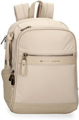 Pepe Jeans Morgan Mochilas Informales Bolsos De Viaje Piel Sintética Beige Negro Para Mujer De Joumma Bolsos Equipaje Y Viaje Naty Shop Mochila Beige