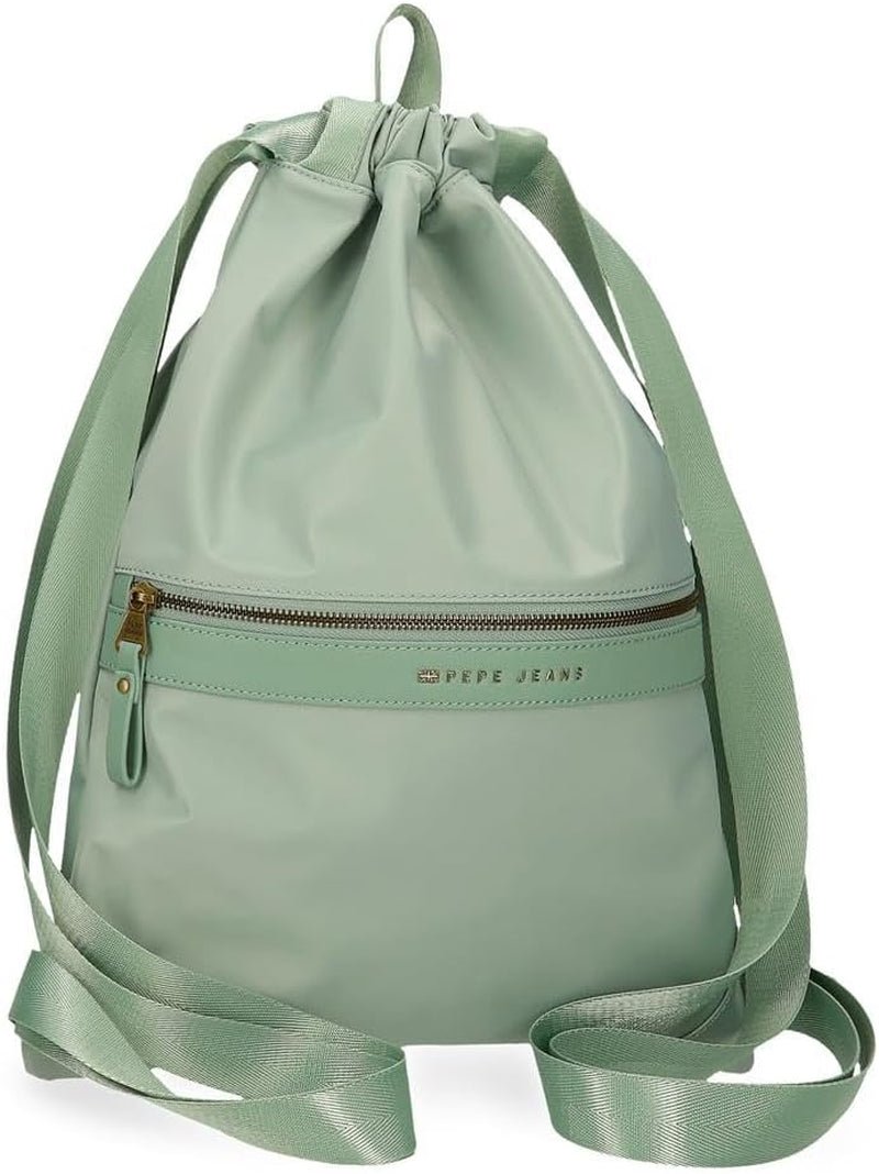 Pepe Jeans Morgan Mochilas Informales Bolsos De Viaje Piel Sintética Beige Negro Para Mujer De Joumma Bolsos Equipaje Y Viajes Naty Shop Mochila Con Cordones Verde