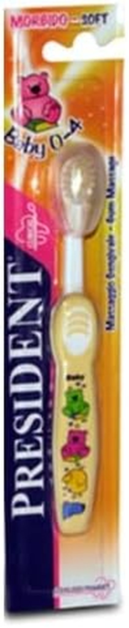 Cepillo para niños de 0 a 4 años Amarillo o rosa, cerdas suaves con puntas redondeadas, cabezal pequeño y compacto para una correcta limpieza y suave masaje de las encías. Niños - Baño y Cuidado de la Piel Naty Shop Título predeterminado