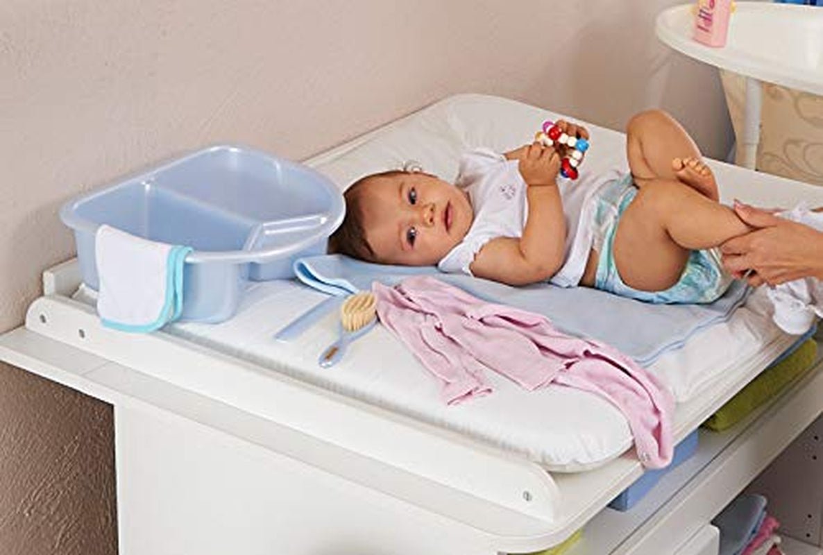 Peine y cepillo Rotho Babydesign, cerdas naturales, a partir de 0 meses, TOP/Bella Bambina, Babybleu Perl (celeste), 20059010301 Infantil - Baño y cuidado Naty Shop