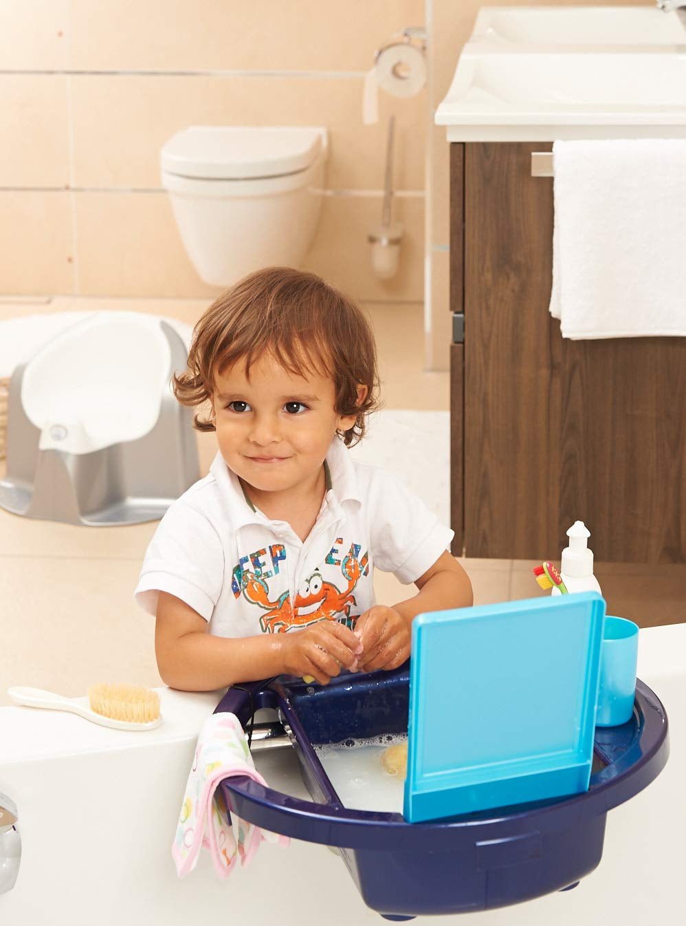 Peine y cepillo Rotho Babydesign, cerdas naturales, a partir de 0 meses, TOP/Bella Bambina, Babybleu Perl (celeste), 20059010301 Infantil - Baño y cuidado Naty Shop
