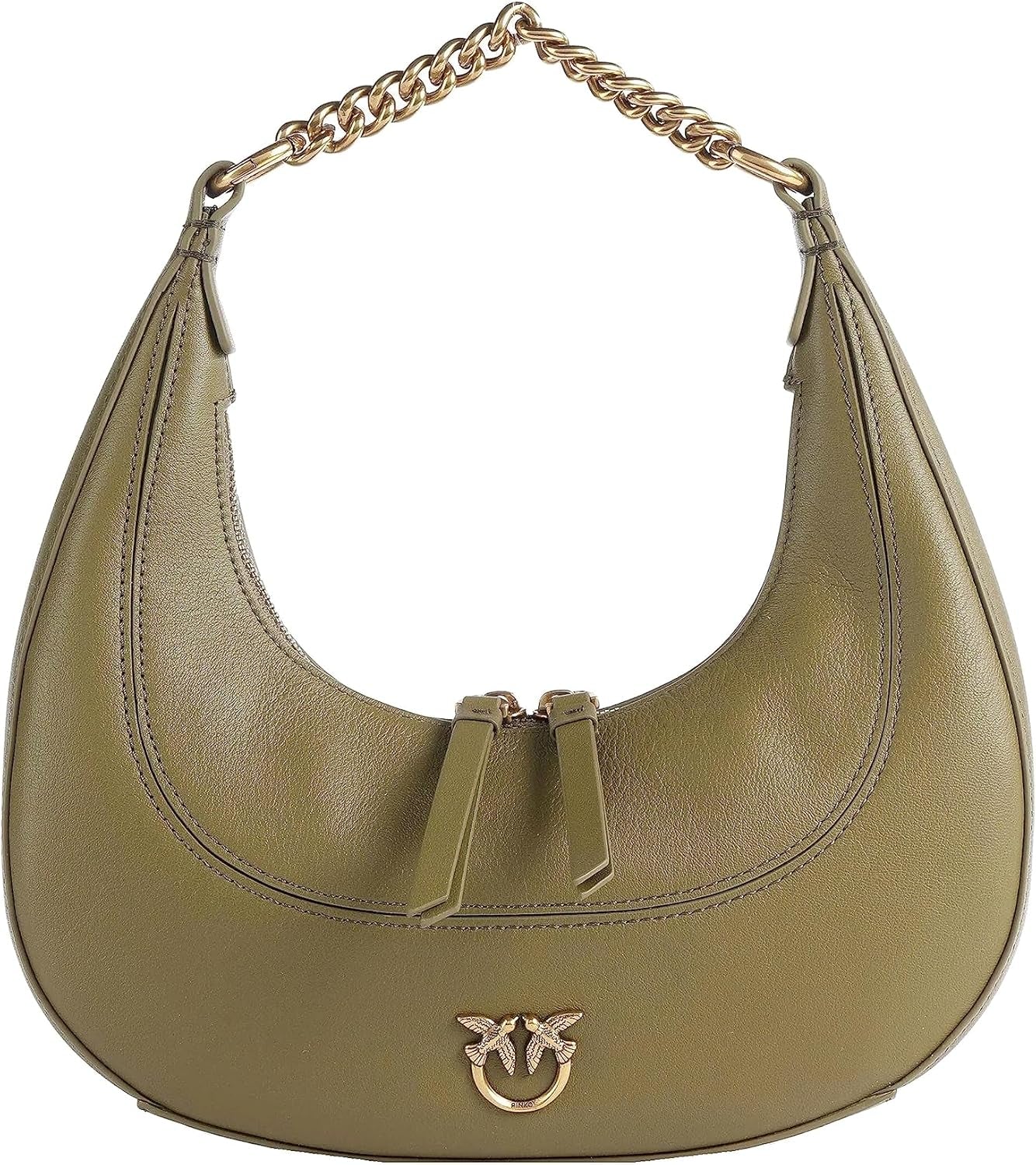 Pinko mujer BRIOCHE HOBO Mini KALB MORB, V62q_Hilo Verde-Antique Gold Bolsos Mujer Naty Shop Default title