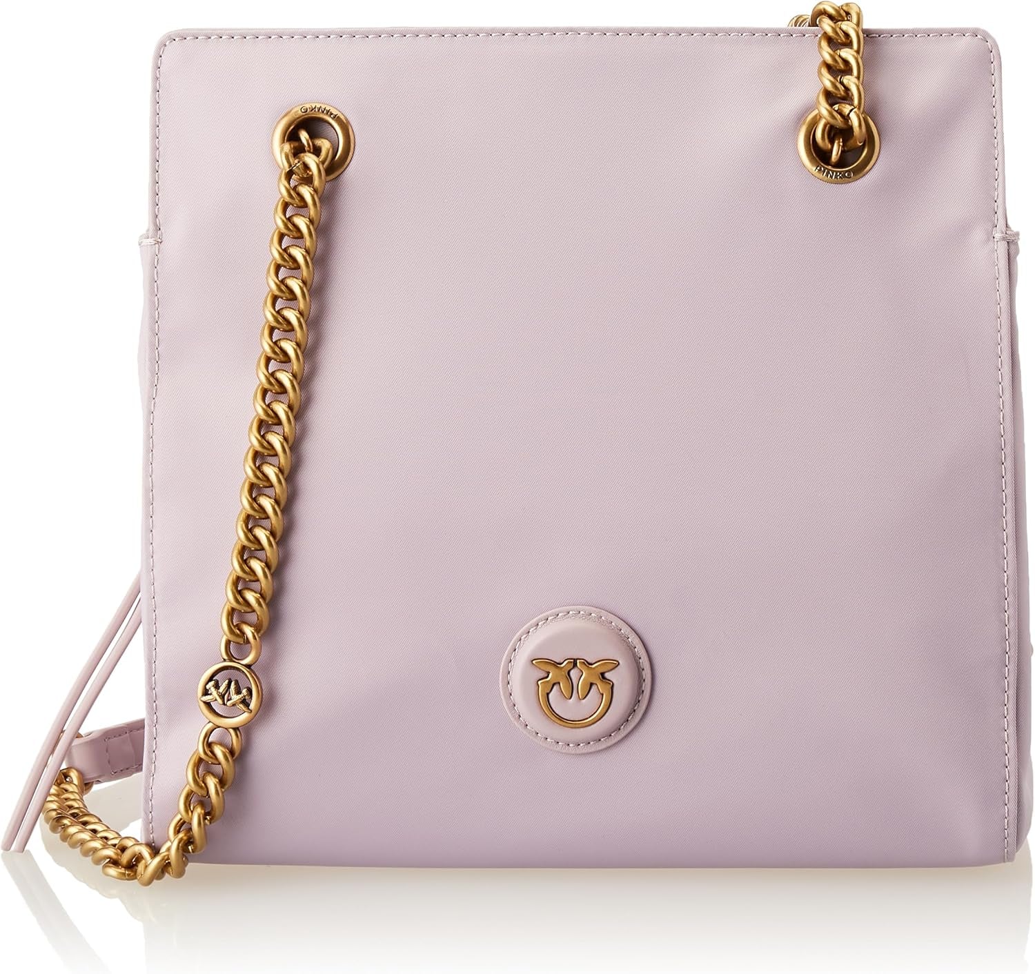 Shopper Mujer Pinko Reciclado Gate RECYCELTES Nylon + Bolsos Mujer Naty Shop Y48Q_Tulipano Viola-Antque Gold