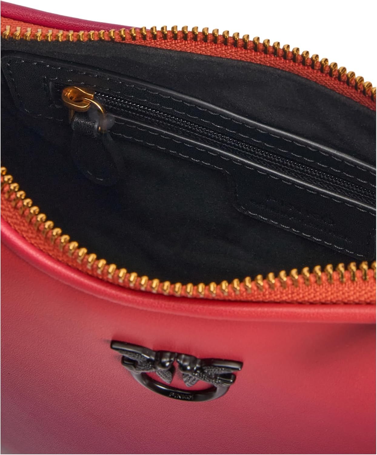 Pinko Bolso mini Half Moon de piel color degradado, ya4l_Mult.fucsia, naranja-negro Bolsos Mujer Naty Shop