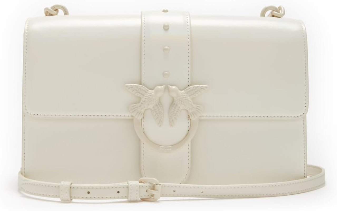 Pinko Ladies Love One Classic Cl Bolso De Naplack Color Block Mujer Bolsos Naty Shop Z14B_Blanco + bloque de color blanco