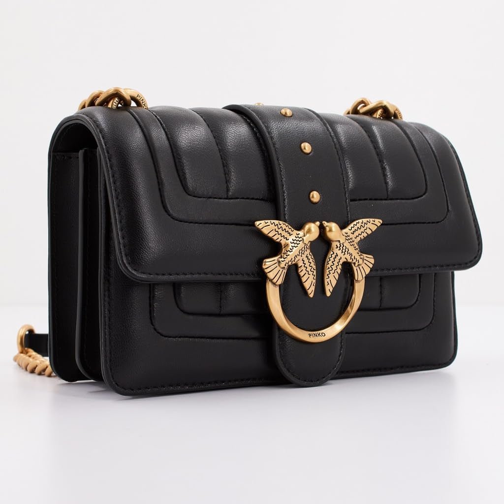 Pinko Ladies Love One Mini Cl Bolso Edredón Línea Napa De Oveja De Un Solo Lado Bolsos Mujer Naty Shop
