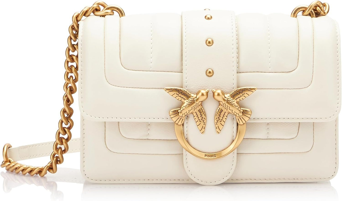 Pinko Ladies Love One Mini Cl Bolso Colcha De Napa De Oveja De Un Solo Lado Mujer Bolsos Naty Shop Z14Q_Silk oro antiguo