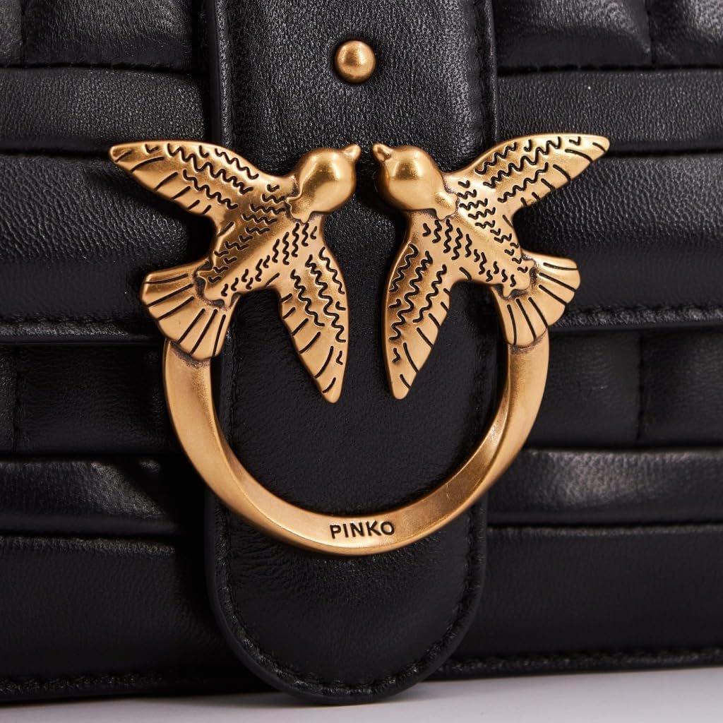 Pinko Ladies Love One Mini Cl Bolso Edredón Línea Napa De Oveja De Un Solo Lado Bolsos Mujer Naty Shop