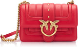 Pinko Ladies Love One Mini Cl Bolso Colcha De Napa De Oveja De Un Solo Lado Mujer Bolsos Naty Shop R30Q_Rojo oro antiguo