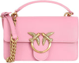 Pinko Bolso Ladies Love One Mini Ligero De Seda De Becerro Mujer Bolsos Naty Shop P31Q_Pink-Marino-Antique Gold