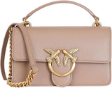 Pinko Ladies Love One Mini Bolso Ligero De Seda De Becerro Mujer Bolsos Naty Shop D01Q_Biscuit Ginger Antique Gold