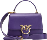 Pinko Ladies Love One Top Handle Classic Li Bag Bolsos De Mujer Naty Shop J11Q_Violet Plumeria-Antique Gold