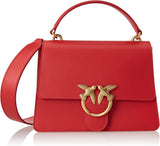 Pinko Ladies Love One Top Handle Classic Li Bag Bolsos De Mujer Naty Shop R41Q_Rojo Granate - Oro Antiguo