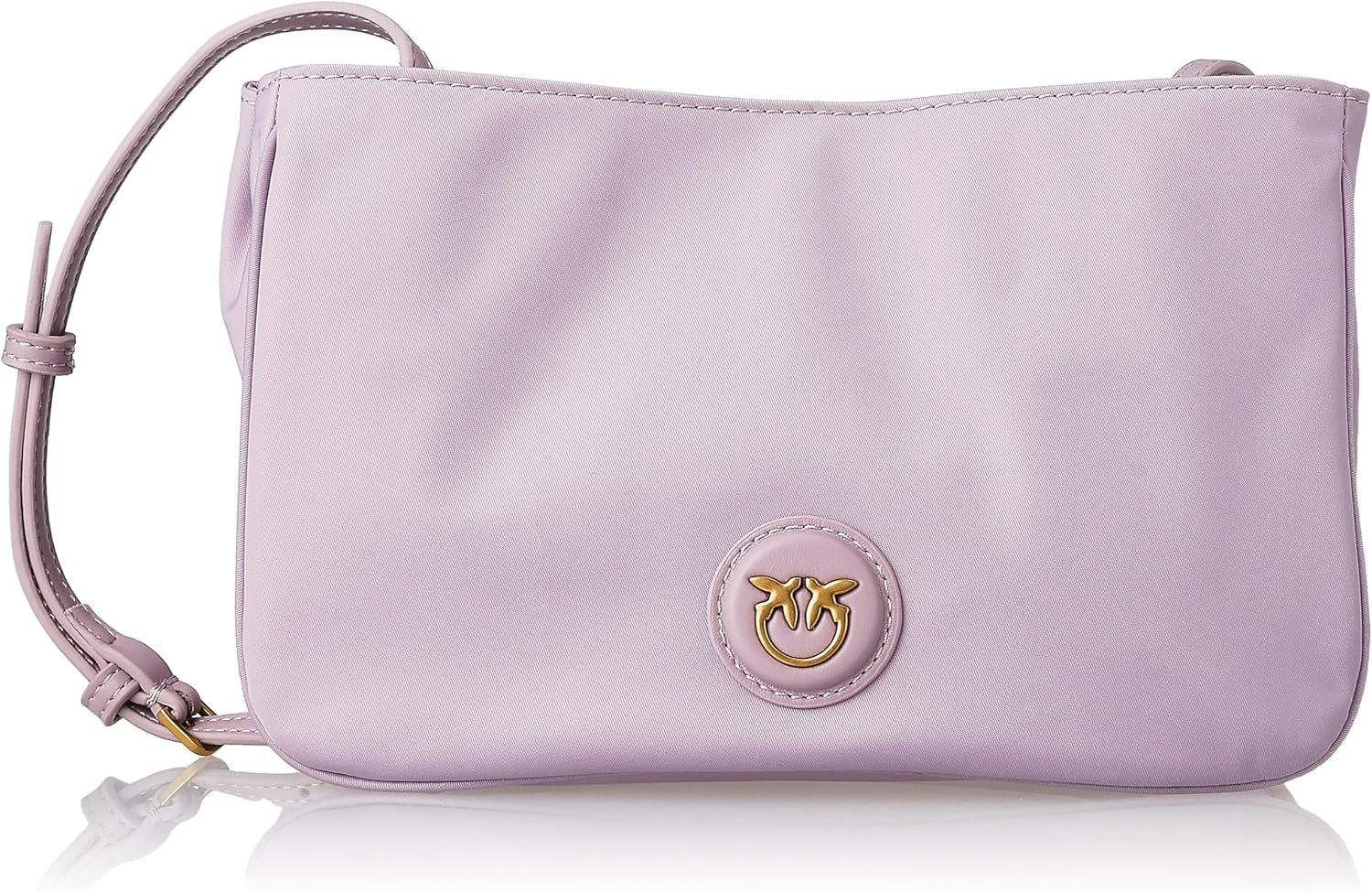 Pinko Mujer Reciclado Gate Flat HORIZONTAL REPETIDO Bolsos Mujer Naty Shop Y48Q_Tulipano Viola-Antque Gold