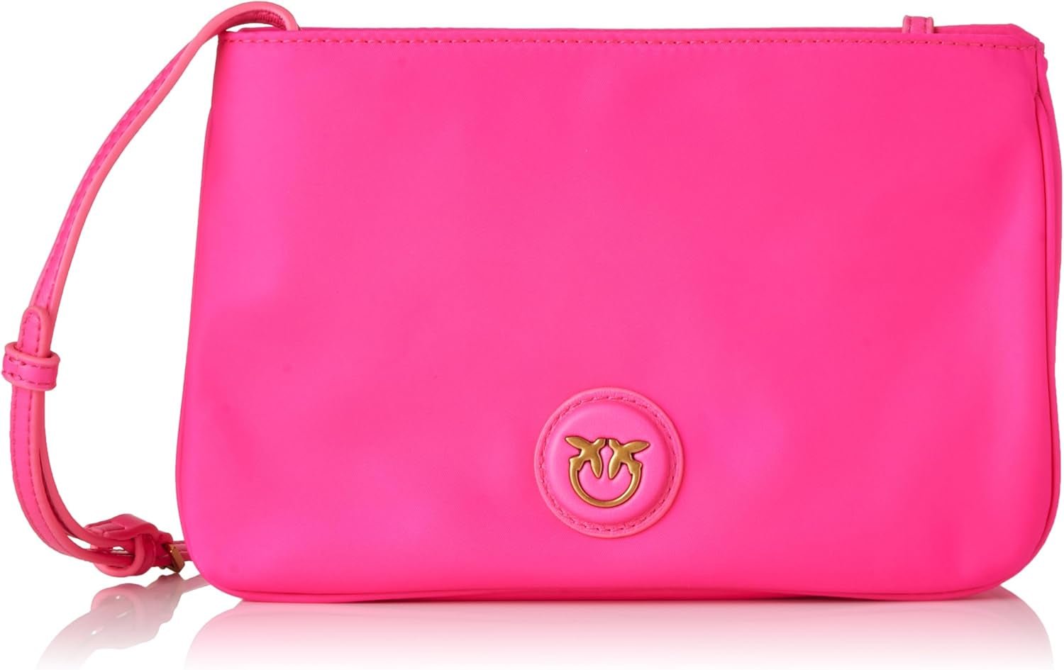 Pinko Mujer Reciclado Gate Flat HORIZONTAL REPETIDO Bolsos Mujer Naty Shop N17Q_Rosa Pinko-Oro Antiguo