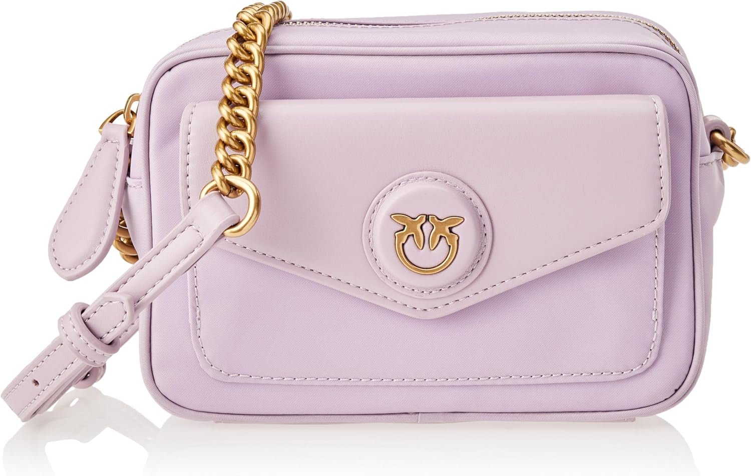 Pinko Nyllo Gate Camera CASE Bolsos Mujer NYLO Reciclados Naty Shop Y48Q_Tulip violeta- oro antiguo