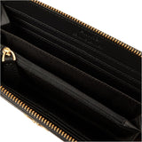 Pinko Cartera Ryder De Piel Con Cremallera Alrededor Para Mujer, Accesorios De Viaje Con Logo Estampado, Zm7q_Black/Brown/White.Antique Go Wallet Mujer Naty Shop