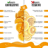 Naranjas frescas liofilizadas en medias rodajas - naranjas deshidratadas en frío para coctelería profesional fruta fresca liofilizada fruta seca para coctelería - paquete de 1 litro aprox. 70 Naty Shop productos deshidratados