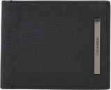 Cartera para hombre Calvin Klein Modern Bar Bifold Leather, Negro (Ck Black), Talla única Cartera para hombre Naty Shop Default Title