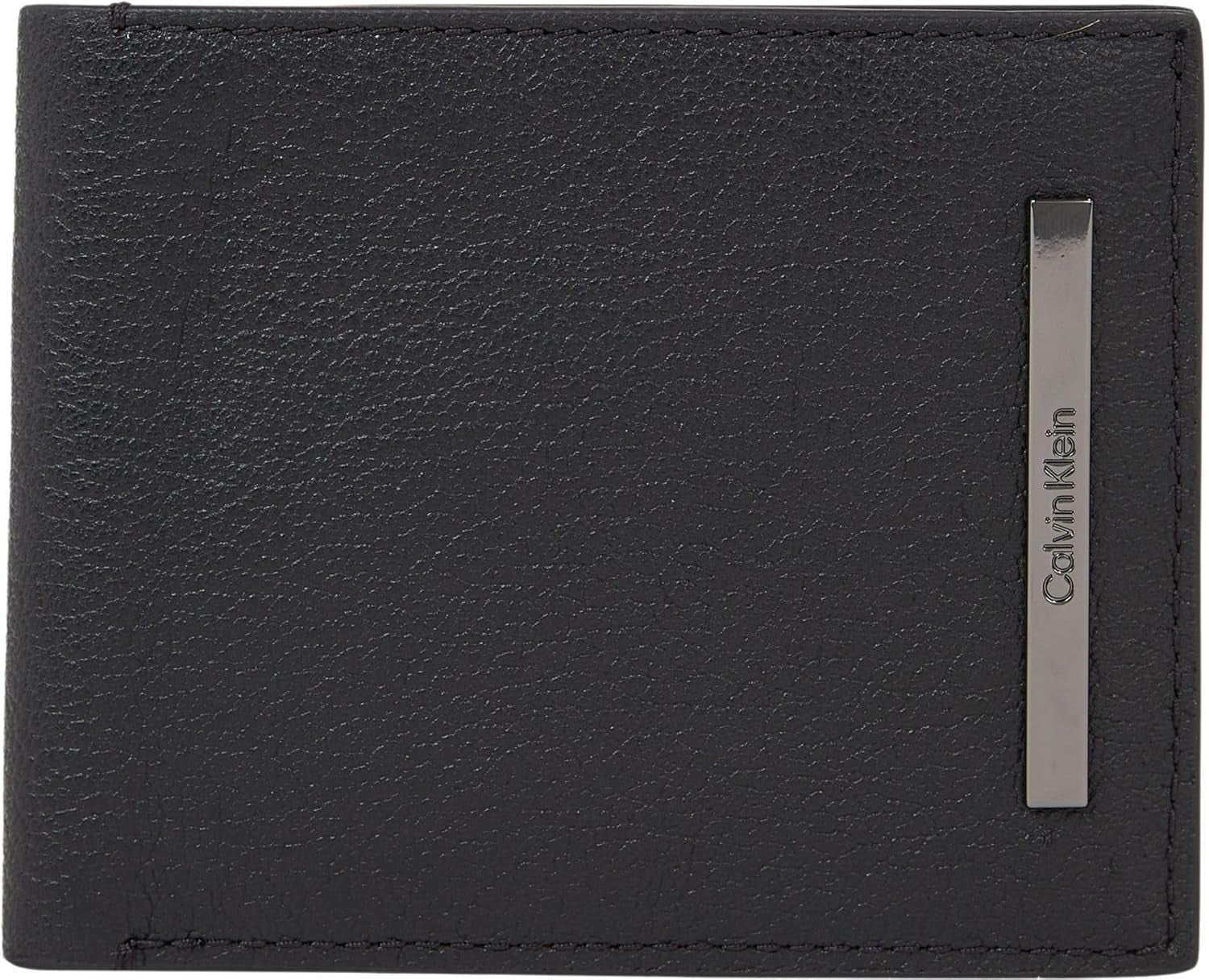 Cartera para hombre Calvin Klein Modern Bar Bifold Leather, Negro (Ck Black), Talla única Cartera para hombre Naty Shop Default Title