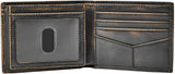 Fossil Wade Cartera plegable de cuero para hombre 11,43 cm de largo x 1,905 cm de ancho x 8,89 cm de alto Cartera para hombre Naty Shop