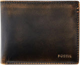 Fossil Wade Cartera plegable de cuero para hombre 11,43 cm de largo x 1,905 cm de ancho x 8,89 cm de alto Naty Shop Cartera para hombre negro