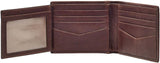 Fossil Cartera plegable de cuero Ingram para hombre 11,43 cm de largo x 1,905 cm de ancho x 8,89 cm de alto Cartera para hombre Naty Shop