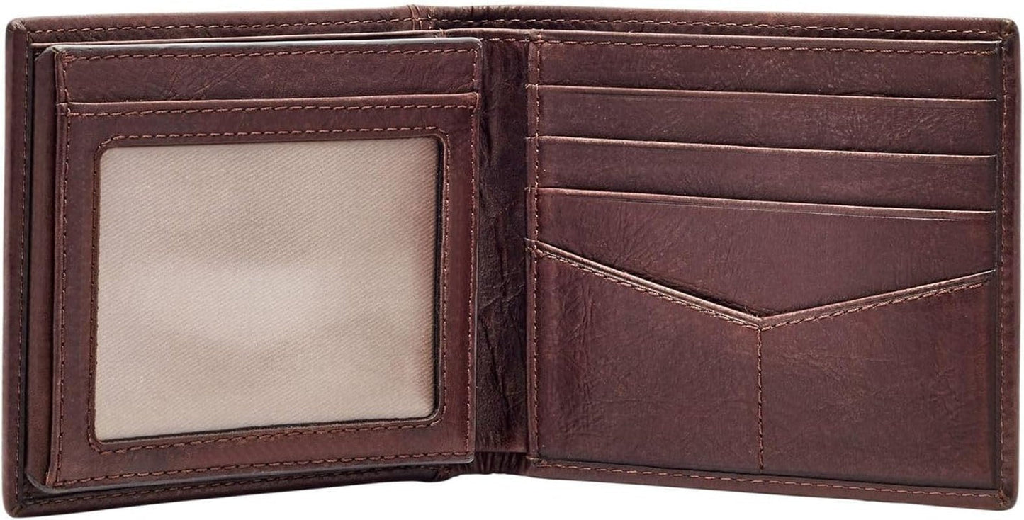 Fossil Cartera plegable de cuero Ingram para hombre 11,43 cm de largo x 1,905 cm de ancho x 8,89 cm de alto Cartera para hombre Naty Shop