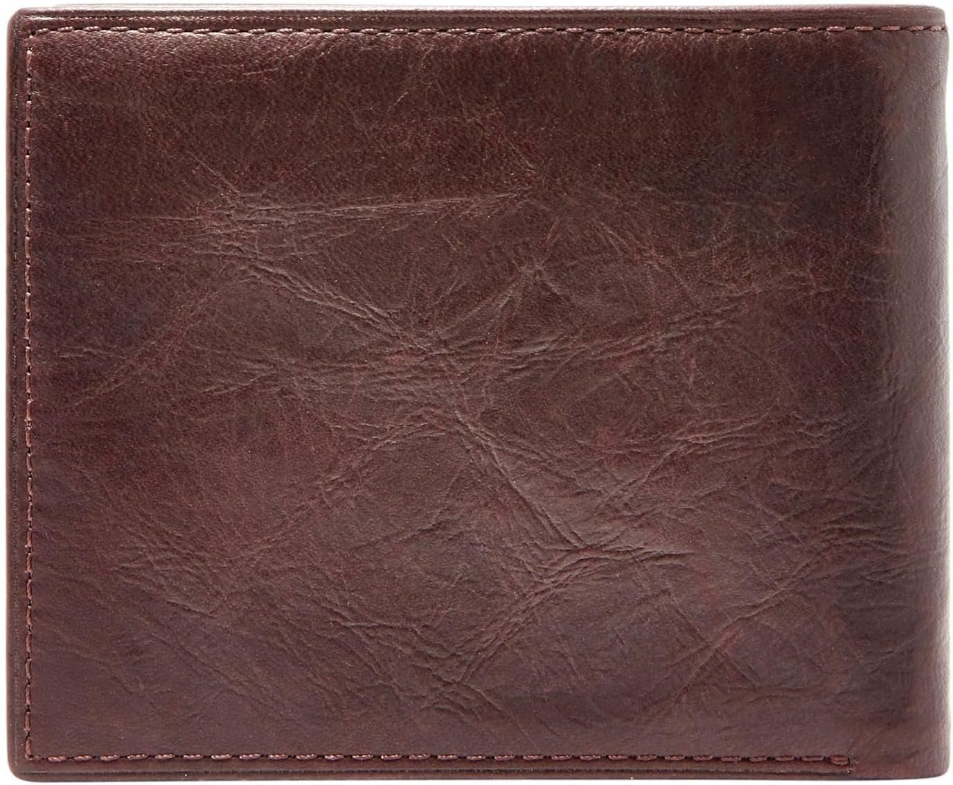 Fossil Cartera plegable de cuero Ingram para hombre 11,43 cm de largo x 1,905 cm de ancho x 8,89 cm de alto Cartera para hombre Naty Shop