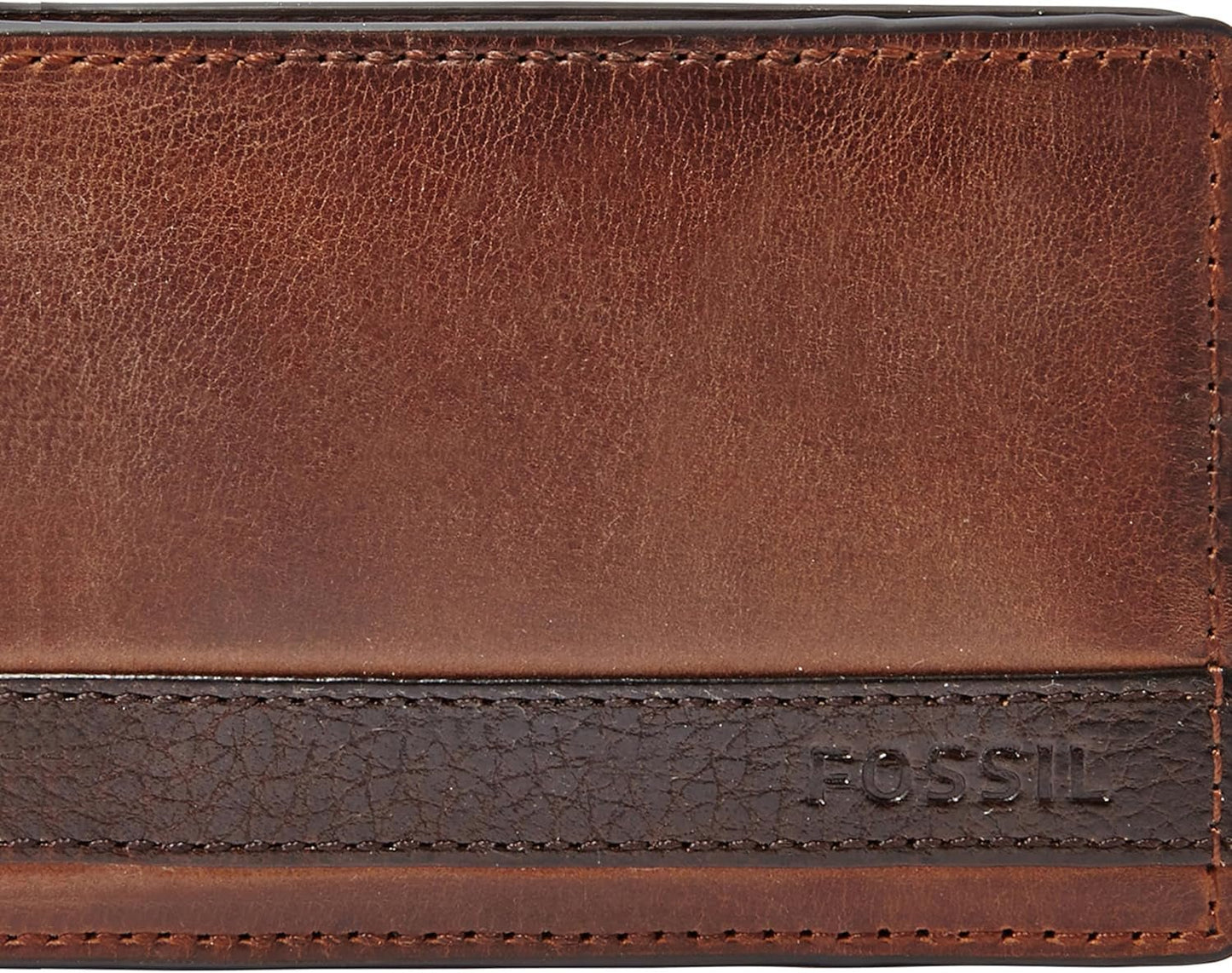 Fossil Cartera plegable de cuero Quinn para hombre, 10 cm de largo x 1,5 cm de ancho x 7 cm de alto Cartera para hombre Naty Shop