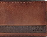 Fossil Cartera plegable de cuero Quinn para hombre, 10 cm de largo x 1,5 cm de ancho x 7 cm de alto Cartera para hombre Naty Shop