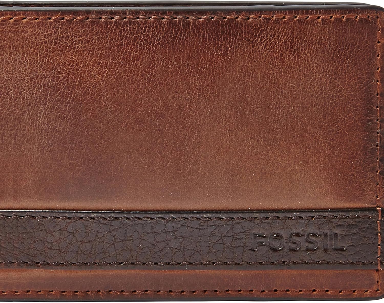 Fossil Cartera plegable de cuero Quinn para hombre, 10 cm de largo x 1,5 cm de ancho x 7 cm de alto Cartera para hombre Naty Shop