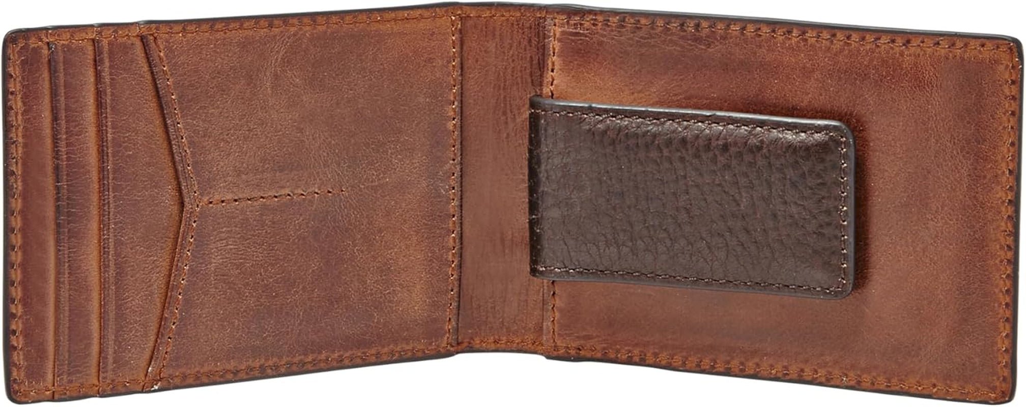 Fossil Cartera plegable de cuero Quinn para hombre, 10 cm de largo x 1,5 cm de ancho x 7 cm de alto Cartera para hombre Naty Shop